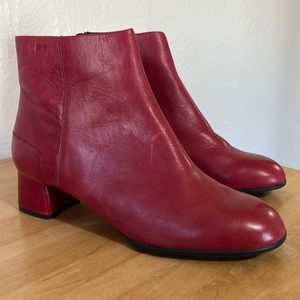 Used Camper red ankle boots booties Katie size 40 NO box